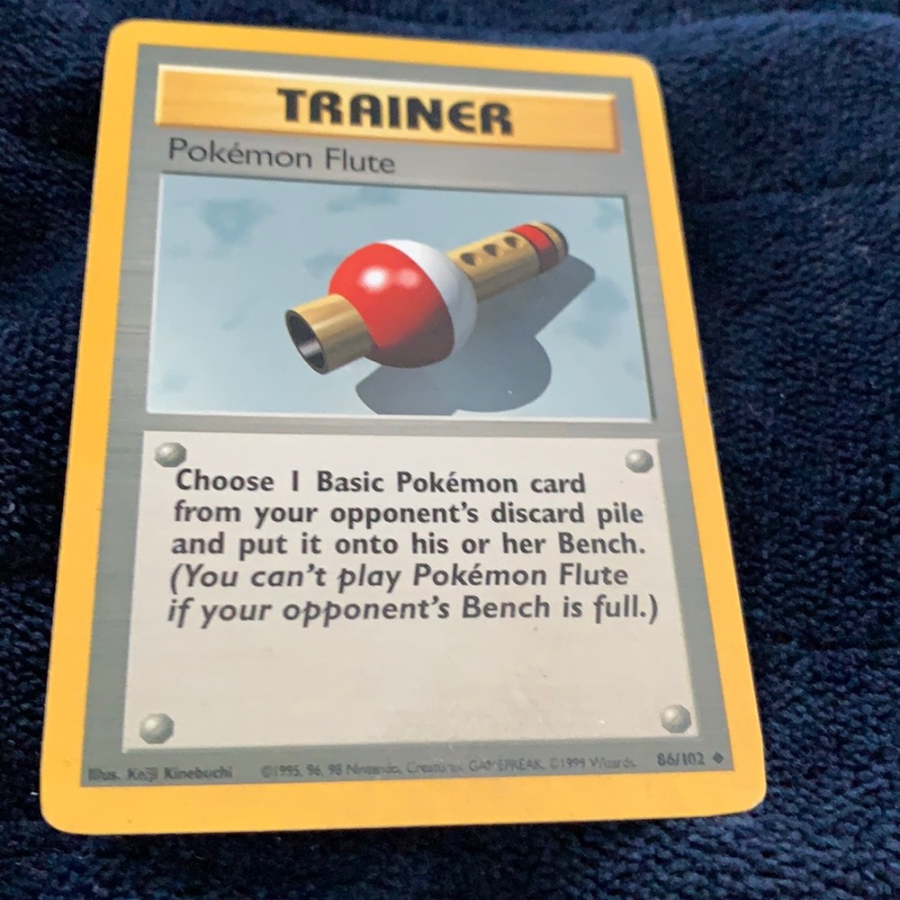 Pokémon flute trainer 1999 86/102 good shape